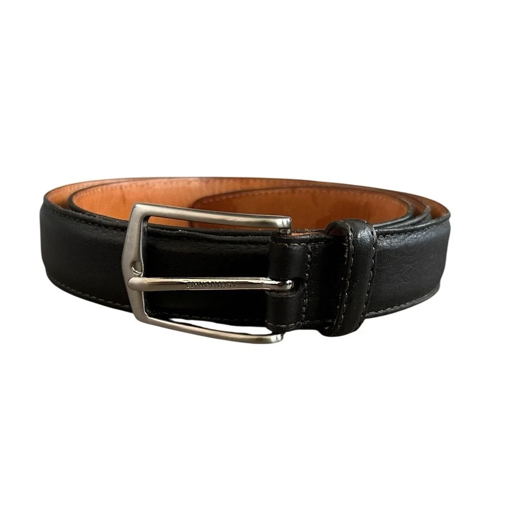 Martin Dingman Belt Men's Saddle Leather Lining Tumbled Calf Size 36 Dark‎ Brown